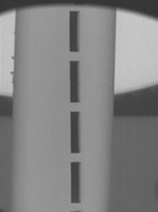 Micromachining Services 9 Laser cutouts in tubing