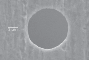Micromachining Services 2 Sub 10-micron diameter hole